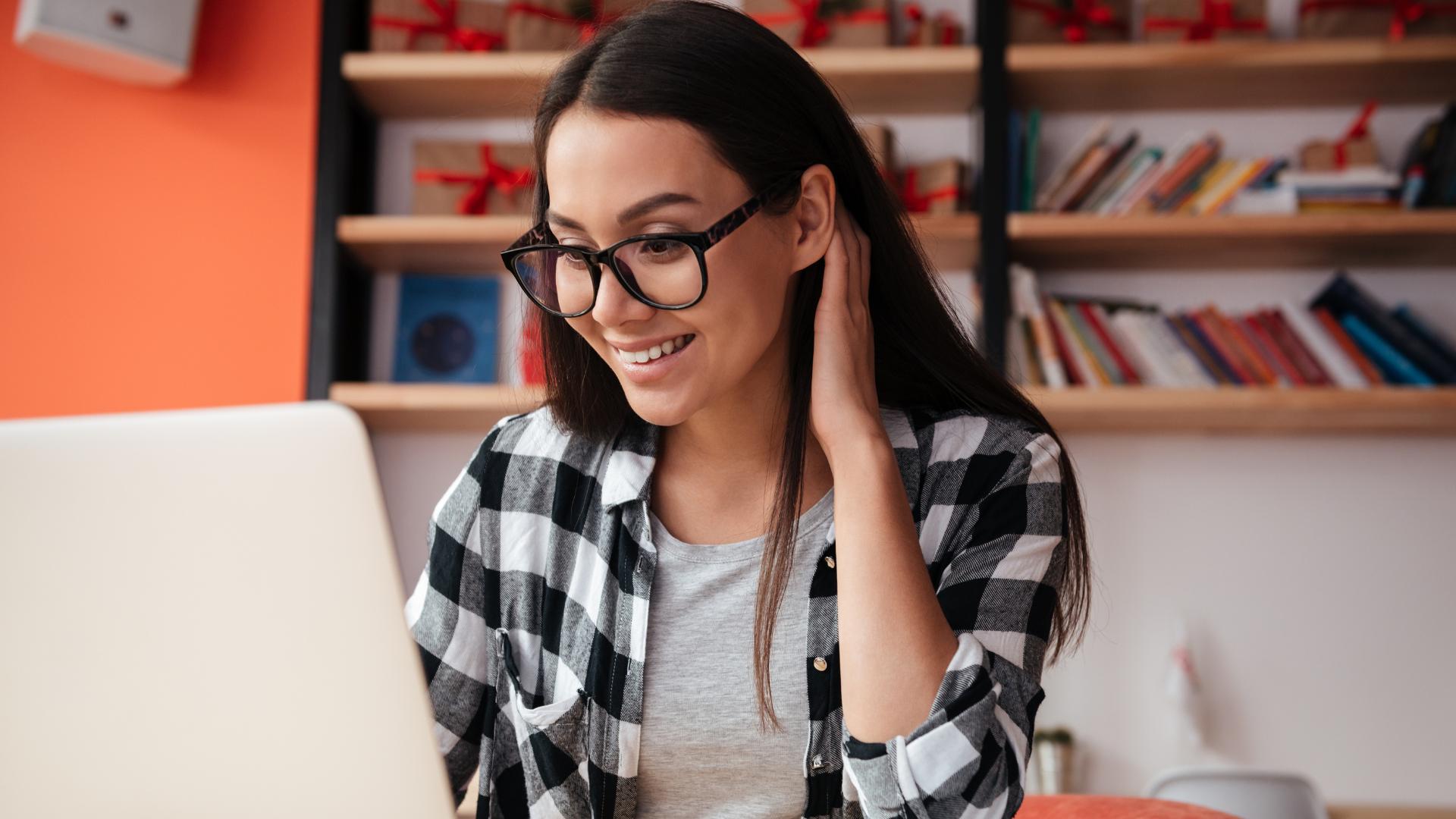 Woman on Computer